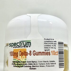 Spectrum Harvest Delta 8 Gummies 100mg 10ct