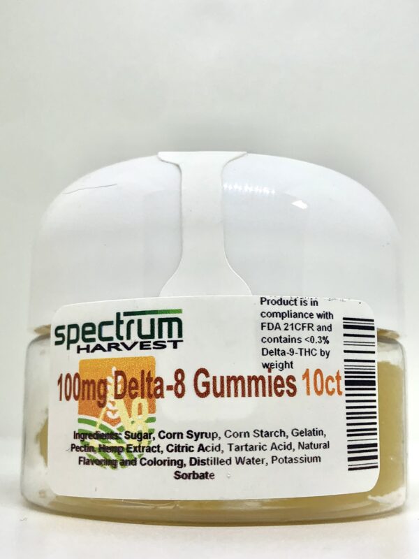 Spectrum Harvest Delta 8 Gummies 100mg 10ct